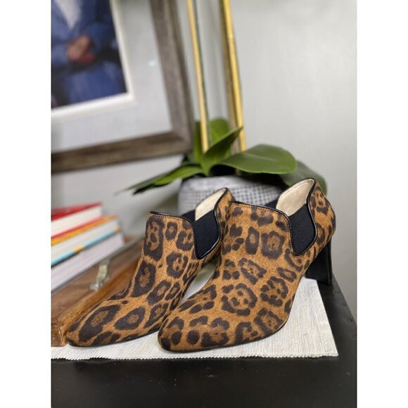Lifestride Slip-On Booties Gilmore Leopard Women's Size 7W - Picture 8 of 13